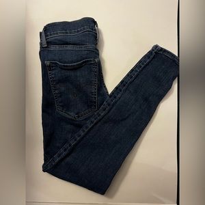 Levi: Mile High Super Skinny Dark Wash Jeans